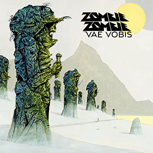 CD cover: illustrated zombie figure with mountains and a yellow sun.
