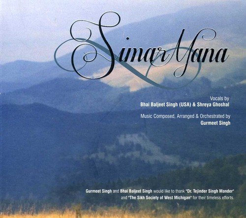 CD cover for "Simar Mana" by Gurmeet Singh, featuring a mountain landscape.