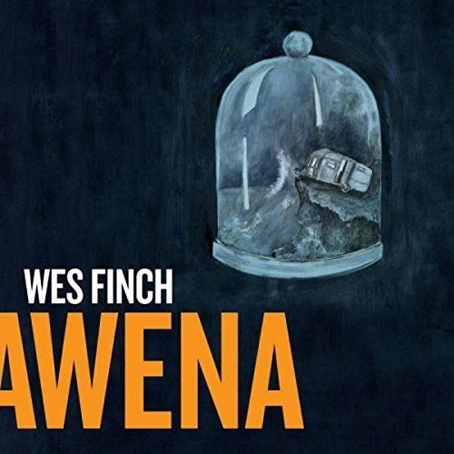 "Album cover with 'WES FINCH AWENA' text and a car under a glass dome."