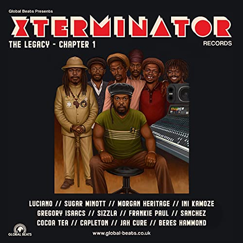 Album cover for “Xterminator Records: The Legacy - Chapter 1” featuring musicians.