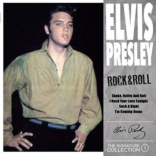 CD cover featuring a young Elvis Presley in a light shirt.
