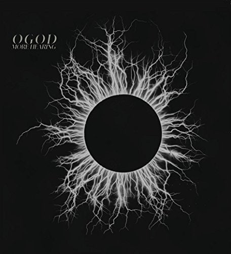 Black and white album cover with a central black circle and radiating lines.