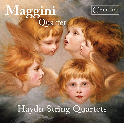 CD cover featuring a painting of four cherubs' faces against a cloudy background.