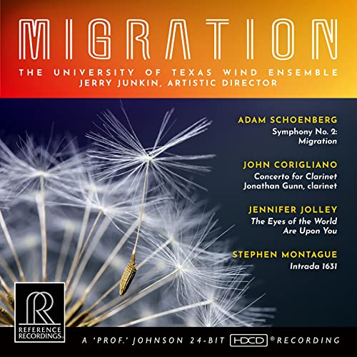 CD cover for University of Texas Wind Ensemble’s “Migration” album.