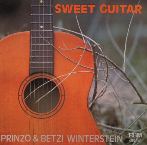 "Album cover featuring a brown guitar with twigs wrapped around its body and neck."