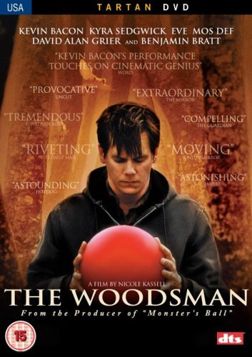 DVD cover for "The Woodsman" featuring Kevin Bacon holding a red ball.