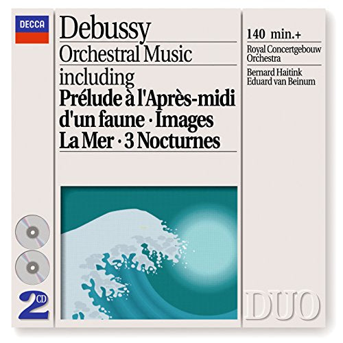 CD case for Debussy’s Orchestral Music by Royal Concertgebouw Orchestra.