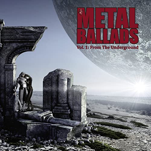 CD cover: ruined architecture, a couple, and a large planet backdrop.