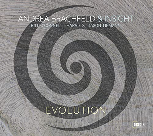 CD cover for "Evolution" by Andrea Brachfeld & Insight, with a spiral design.