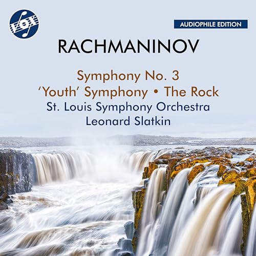 CD cover for Rachmaninov’s Symphony No. 3 with waterfall image.