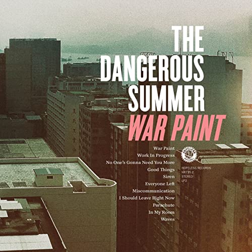 CD case for The Dangerous Summer’s “War Paint” album, with barcode.