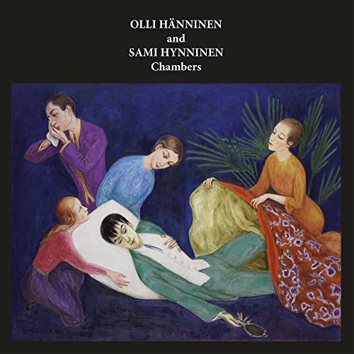 Album cover for "Chambers" by Olli Hanninen and Sami Hynninen, painted figures.