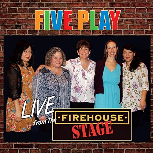 CD cover featuring Five Play, a group of five women, in front of a brick wall.