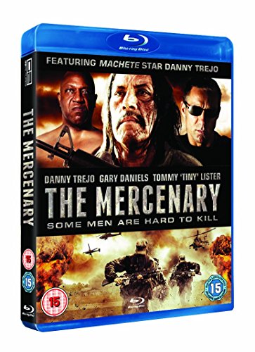 “The Mercenary” Blu-ray case featuring Danny Trejo and action imagery.