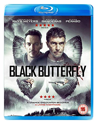 Black Butterfly" Blu-ray cover featuring Rhys Meyers, Banderas, and a butterfly image.