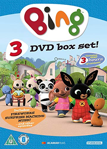 Bing 3 DVD box set cover featuring Bing and his friends in a cartoon landscape.