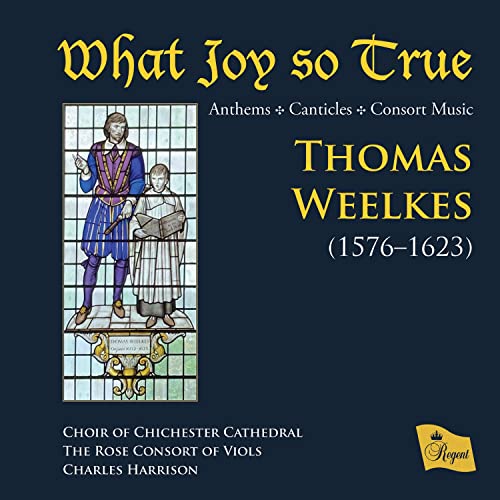 CD cover featuring stained glass and text for "What Joy So True".