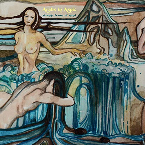 Painted album cover featuring nude figures and abstract mountainous waves.