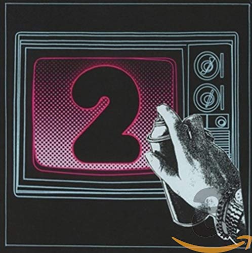 CD cover with a spray-painted number two and a hand with a spray can.