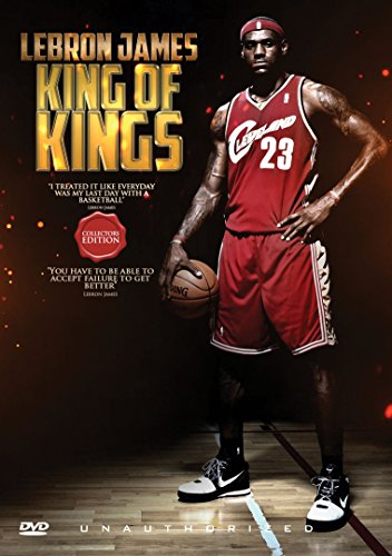 LeBron James in a red basketball uniform holding a basketball, DVD cover.