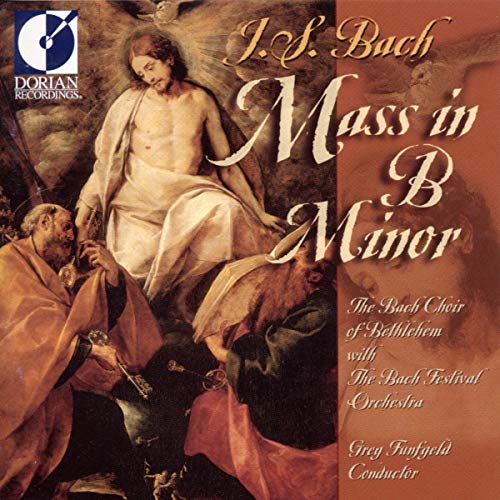 CD cover: religious painting, text āMass in B Minorā and conductor details.