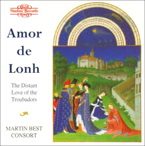"Album cover with medieval illustration of people in robes, castle in the background."