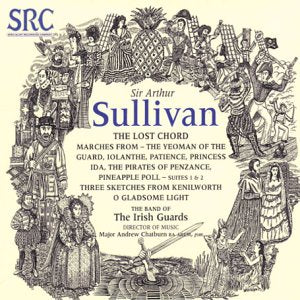 The image is a CD cover with black and white illustrations and blue text.