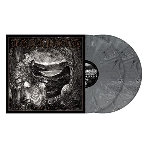 Behemoth “Grom” vinyl record with ornate cover art and grey disc.