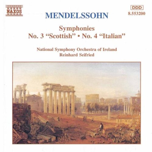CD cover for Mendelssohn symphonies featuring ruins and a landscape.