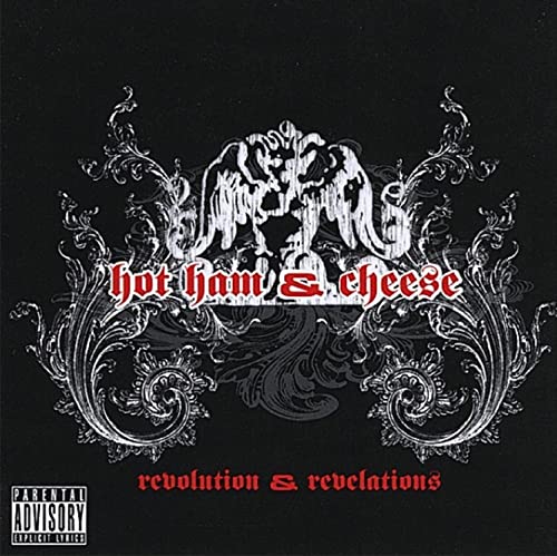 CD cover for “Hot Ham & Cheese - Revolutions & Revelations” with ornate design.