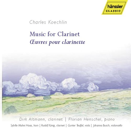 A CD cover featuring a serene landscape painting with blue text and a yellow logo.