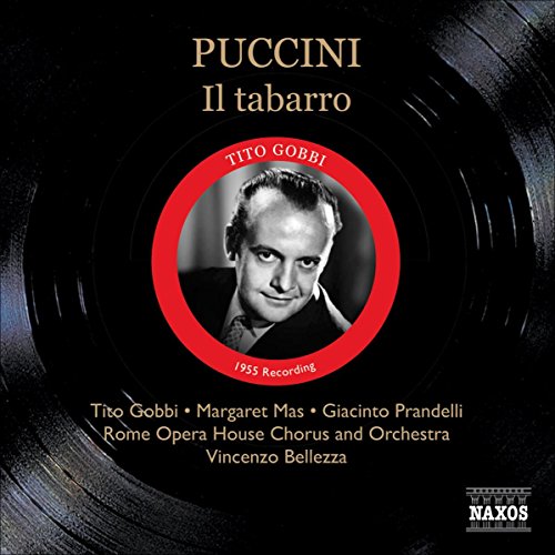 CD cover featuring black and white portrait of Tito Gobbi, opera singer.