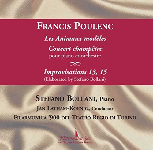 A CD cover with red banner, white and black text on beige satin background.