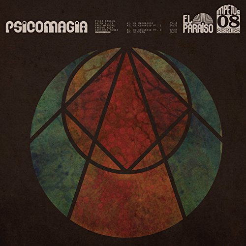 CD cover for Psicomagia, featuring a geometric, colorful circular design.