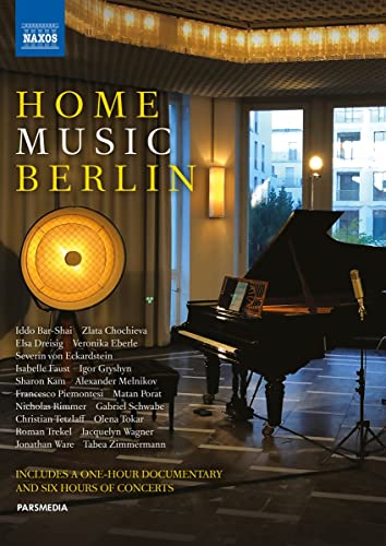 DVD cover for "Home Music Berlin" featuring a piano and vintage microphone.