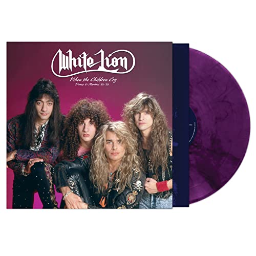 White Lion album cover and purple vinyl record shown against white background.