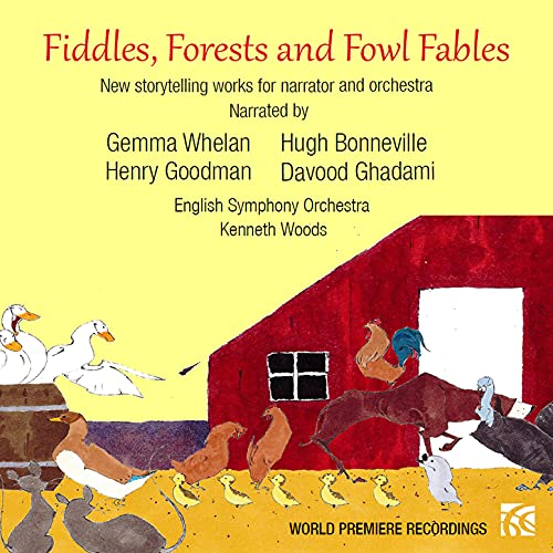 CD cover art featuring a red barn surrounded by fowl and animals.