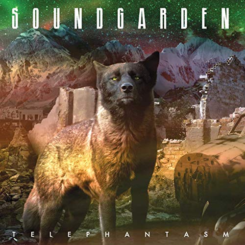 A wolf stands in a ruined landscape beneath a starry sky on the album cover.
