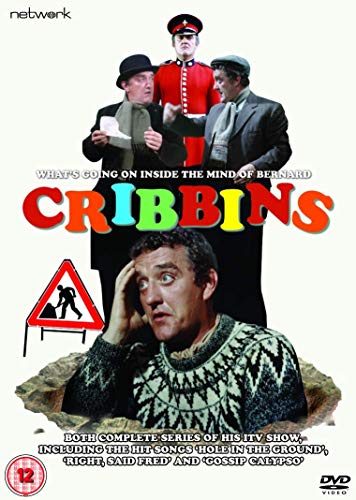 DVD cover for Cribbins featuring Bernard Cribbins in various costumes and a road sign.