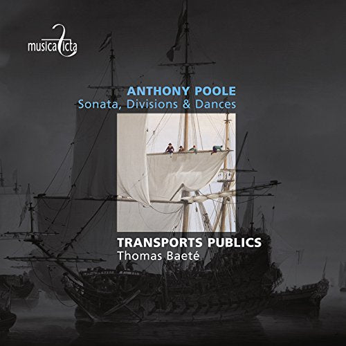 "CD cover featuring a ship with white sail, dark background, and text overlay."