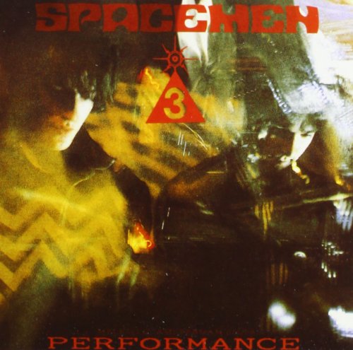 The album cover for "Spacemen 3 - Performance" features a blurry, dark image with red text.