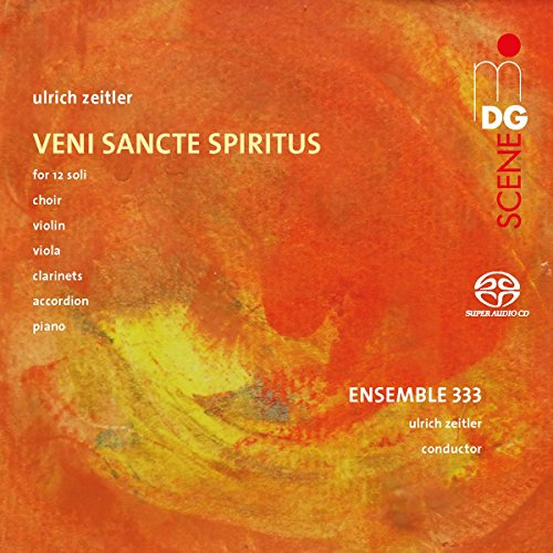 CD cover for "Veni Sancte Spiritus" by Ulrich Zeitler, orange and red.