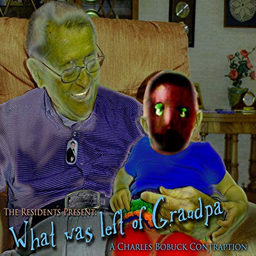A CD cover featuring a man holding a child, both with distorted faces.