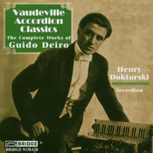 CD cover featuring a man in a tuxedo with an accordion, sepia-toned image.