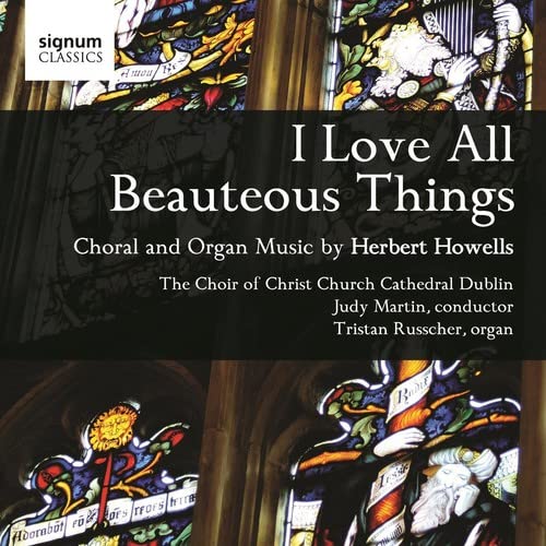 CD cover featuring stained glass and text: “I Love All Beauteous Things.”