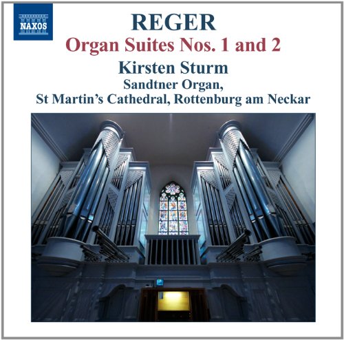A CD cover featuring a large pipe organ in a cathedral, white background.
