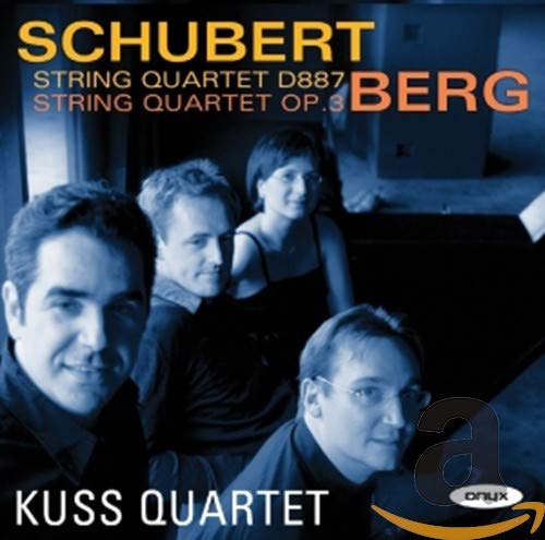 CD cover featuring the Kuss Quartet, composers Schubert and Berg named.
