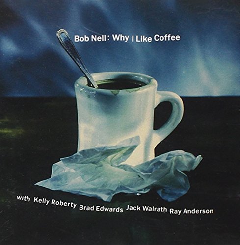 "Album cover featuring a white coffee cup with a spoon and crumpled napkin."
