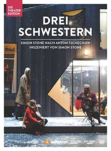DVD cover for "Drei Schwestern" featuring three women in winter clothing.