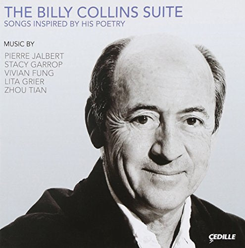 "Album cover featuring a black-and-white portrait of Billy Collins with blue title text."
